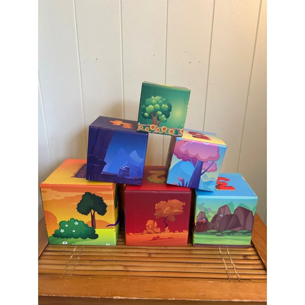 Dinosaur Numbered Nesting Stacking Blocks Set Educational Toy 6 Pieces
